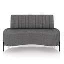 Ver imagem 2 de Sofá Living Decorativo 2 Lugares 1,35m Katara Linho Grafite G33 - Gran Belo