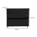Ver imagem 4 de Cabeceira Cama Box Estofada Queen 160 Cm Geovana Suede Preto