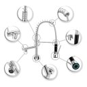 Ver mais imagens de Kit Cuba Gourmet Dupla Inox com Acessórios e Torneira Gourmet Vip Parede Cromada