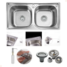 Kit Cuba Gourmet Dupla Inox com Acessórios e Torneira Gourmet Vip Parede Cromada - 7