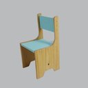 Ver imagem 1 de Cadeira Infantil Happy Colorida Madeira Maciça Pinus