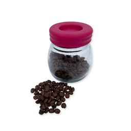 Moedor de Café Manual Vidro Plastico Inox Ceramica - Rosa - 4