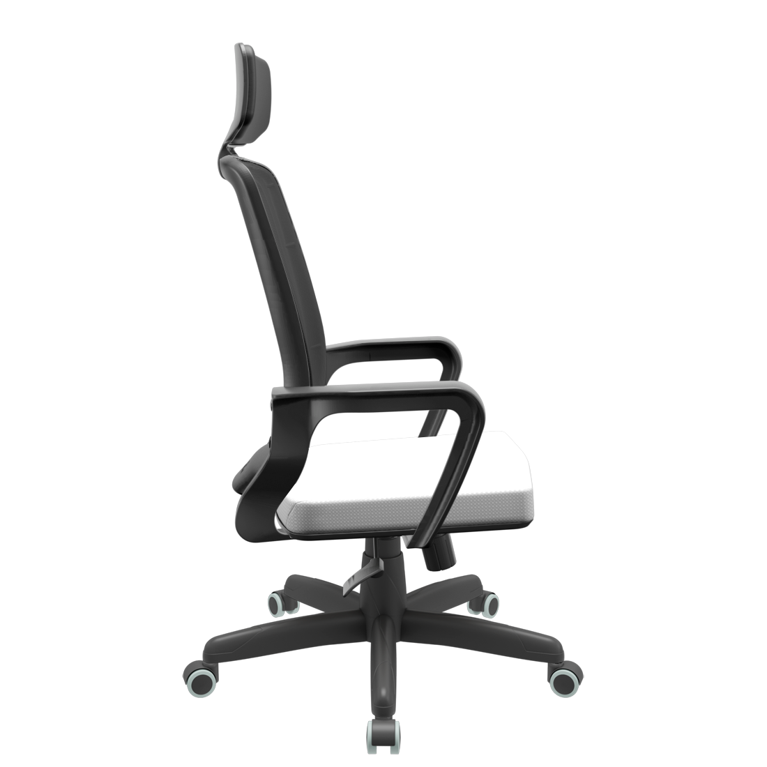 Cadeira Silver Relax Standard c/ Apoio de Cabeça Rodizio PU PLAXMETAL Adrix Branco - 7