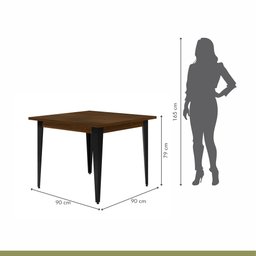 Conjunto Sala de Jantar Mesa Espanha 90cm com 4 Cadeiras em Aço e Junco Madri Mais Decor Linho Claro - 2