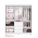Ver imagem 4 de Guarda-roupa 4 Portas Nt 5015 Branco - Notável