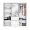 Ver imagem 3 de Guarda-roupa 4 Portas Nt 5015 Branco - Notável