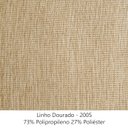 Ver imagem 5 de Sofá 2 Lugares 1,80m Estofado em Linho Dourado com Pés Metálicos - Living Lucadi Home