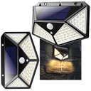 Ver imagem 1 de Luminaria Solar Sensor Presença Detecta Movimento 100 Leds 3 Funções A prova dagua Iluminaçao