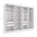 Ver imagem 3 de Closet Casal Modulado Adpat 4 Gavetas 2 Peças 308cm Branco - Kappesberg