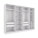 Ver imagem 2 de Closet Casal Modulado Adpat 4 Gavetas 2 Peças 308cm Branco - Kappesberg