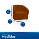Ver imagem 6 de Poltrona Redonda Moderna e Confortavel Alicia Suede