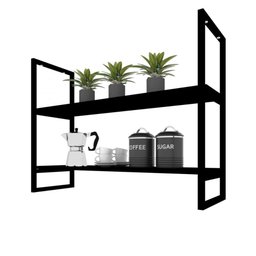 Nicho Industrial Suspenso para Cozinha - Prateleira Decorativa - 3