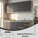 Ver mais imagens de Armário de Cozinha Balcão Maceió 5 Portas MDF-MDP Amêndoa Grafite Milani Movelaria
