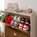 Ver imagem 7 de Sapateira Quarto Vertical Organizadora 12 Pares Calçados Prateleira Gavetas Basculante Fendi/ripado