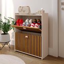 Ver imagem 5 de Sapateira Quarto Vertical Organizadora 12 Pares Calçados Prateleira Gavetas Basculante Fendi/ripado