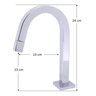 Torneira Banheiro Slim Tube Quadrada Baixa Cromada:Cromado - 6