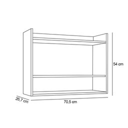 Armário de Cozinha Aéreo 70,5 Cm 2p com Nicho Colin Freijó/preto M12 - D'Rossi - 4 Armário de Cozinha Aéreo 70,5 Cm 2p com Nicho Colin Freijó/preto M12 - D'Rossi - 4