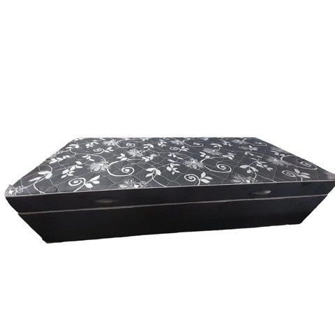 Cama Box Baú Solteiro Conjugado, (com Colchão Acoplado) em Suede Preto