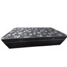 Cama Box Baú Solteiro Conjugado, (com Colchão Acoplado) em Suede Preto - 1