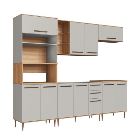 Conjunto de Cozinha Modulada Completa 5 Peças 280cm Isabelle Delmarco