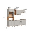 Ver imagem 2 de Conjunto de Cozinha Modulada Completa 5 Peças 280cm Isabelle Delmarco