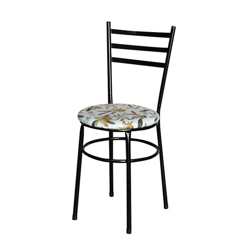 Cadeira para Mesa Epoxi Preta Assento Floral:floral Orquídea