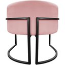 Ver imagem 3 de Kit 2 Poltronas Luna Suede Cores Base de Ferro Preta - Rosê, Suede
