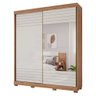 Guarda Roupa 2 Portas com Espelho Luana Cinamomo Off White 202cm Panan - 1