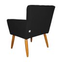 Ver imagem 3 de Poltrona Decorativa Elegante Cecília Recepção Escritório Sala de Estar Suede Preto