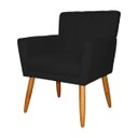 Ver imagem 6 de Poltrona Decorativa Elegante Cecília Recepção Escritório Sala de Estar Suede Preto