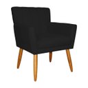 Ver imagem 5 de Poltrona Decorativa Elegante Cecília Recepção Escritório Sala de Estar Suede Preto
