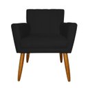 Ver imagem 4 de Poltrona Decorativa Elegante Cecília Recepção Escritório Sala de Estar Suede Preto
