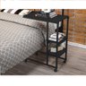 Mesa Auxiliar Para Cama e Sofá Com Rodas e Prateleiras Fit - Preto - 1