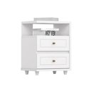 Ver imagem 2 de Mesa Cabeceira Americano 2 Gavetas Branco Henn