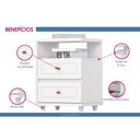 Ver imagem 4 de Mesa Cabeceira Americano 2 Gavetas Branco Henn
