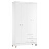Cômoda e Guarda Roupa 4 Portas Ternura Baby Branco Flex - Incorplac - 5