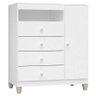 Cômoda e Guarda Roupa 4 Portas Ternura Baby Branco Flex - Incorplac - 6