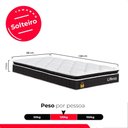 Ver imagem 3 de Colchão Solteiro Life D33 Pillow Top Preto 17x88x188cm- e-Shop Casa