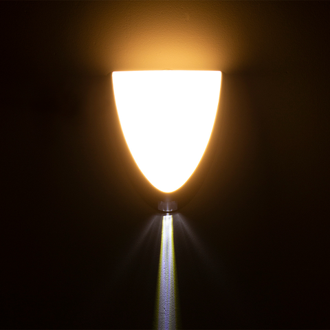 Arandela de Led Taschibra Face IP65 Facho 24W Preta Bivolt 2700K Luz Quente