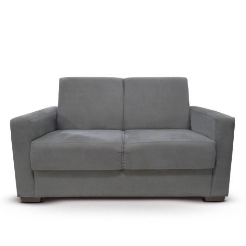 Sofá Estofado 2 Lugares Sala Estar Recepção Giovana Suede Cinza