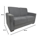 Ver imagem 4 de Sofá Estofado 2 Lugares Sala Estar Recepção Giovana Suede Cinza