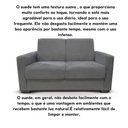 Ver imagem 2 de Sofá Estofado 2 Lugares Sala Estar Recepção Giovana Suede Cinza