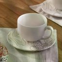 Ver imagem 2 de Xícara de Chá com Pires Florear - Off White