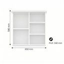 Ver imagem 3 de Armário de Banheiro 65cm 02 Portas com Espelho Ref 502 - Branco