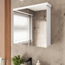 Ver imagem 1 de Armário de Banheiro 65cm 02 Portas com Espelho Ref 502 - Branco