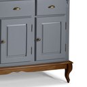 Ver imagem 3 de Balcão Buffet 3 Portas 2 Gavetas 60803 Hannover Linz Móveis - Cinza/imbuia Glazer