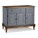 Ver imagem 1 de Balcão Buffet 3 Portas 2 Gavetas 60803 Hannover Linz Móveis - Cinza/imbuia Glazer