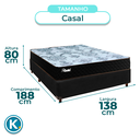 Ver imagem 3 de Colchão Casal Molas Ensacadas + Box Preto - Life Gold Paropas