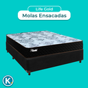 Ver imagem 4 de Colchão Casal Molas Ensacadas + Box Preto - Life Gold Paropas
