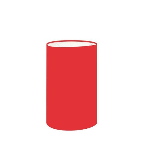 Cúpula Abajur Cilíndrica Cp-7002 Ø13x30cm Vermelho